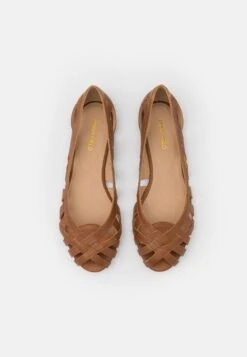 Anna Field Leather - Peeptoe Ballerina'S - Cognac -Anna Field Boutique 2a56c760ff704ea58802d90c498fc669