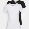 Anna Field 2 Pack - T-Shirt Basic - White/Black -Anna Field Boutique 43c6ecf930ec4d3bbf6741626656699c