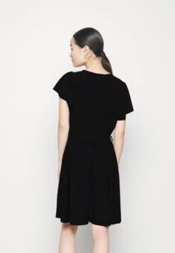 Frilled Cap Sleeves Flared Dress - Jerseyjurk - Black -Anna Field Boutique 4b96f6529d9b457490297914ae0f9da3