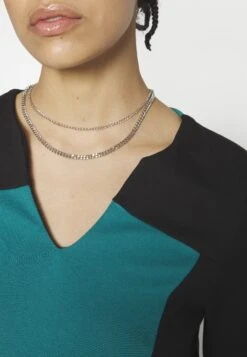 Anna Field Jerseyjurk - Black/Dark Green -Anna Field Boutique 559be00e49c948f78740466736dffc10