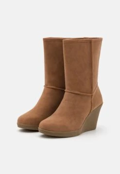 Anna Field Winter Boot - Enkellaarsjes Met Sleehak - Cognac -Anna Field Boutique 64d45de883534e7f974d195c7e051ad9