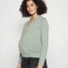 Circ Nursing Wrap Over Long Sleev - Longsleeve - Light Green -Anna Field Boutique 6d102cb09dfd45158d524ed2298711f3