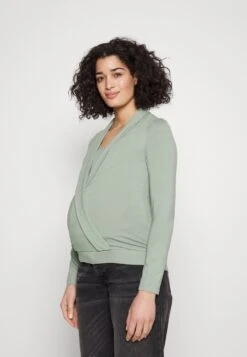 Circ Nursing Wrap Over Long Sleev - Longsleeve - Light Green