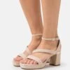 Leather- Sandalen Met Hoge Hak - Light Pink