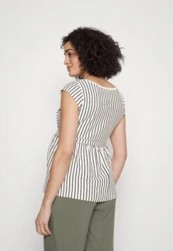 Maternity Baby Doll Nursing Tee- T-Shirt Print -Dark Blue/Off-White -Anna Field Boutique 7f2e56dd58724aaf9de2c37302ec334f