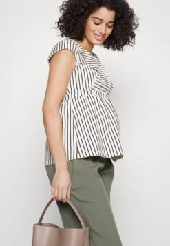 Maternity Baby Doll Nursing Tee- T-Shirt Print -Dark Blue/Off-White -Anna Field Boutique 84deaaa847f54f1f85ddd28347a732f0