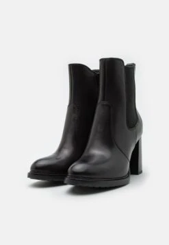 Leather- Enkellaarsjes Met Hoge Hak - Black 4 Leather- Enkellaarsjes Met Hoge Hak - Black -Anna Field Boutique 905be349a0424c6ebaa958778d635f40