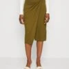 Anna Field Front Knot Midi Skirt - Kokerrok - Khaki -Anna Field Boutique 933a7b9984fc46649021338a1ef42a76