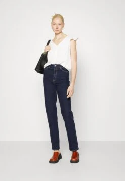 Straight Leg Jeans - Dark Blue Denim -Anna Field Boutique a228eb2b0a6e42cf967deb39869ff360