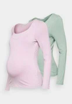 Maternity Basic Longsleeve 2 Pack - Longsleeve - Pink/Light Green -Anna Field Boutique aa3097cc654b452191a42a513d4790a6
