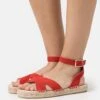 Anna Field Leather - Sandalen Met Plateauzool - Red -Anna Field Boutique e66e9b71fc074ffd9c153feb15ed84ce